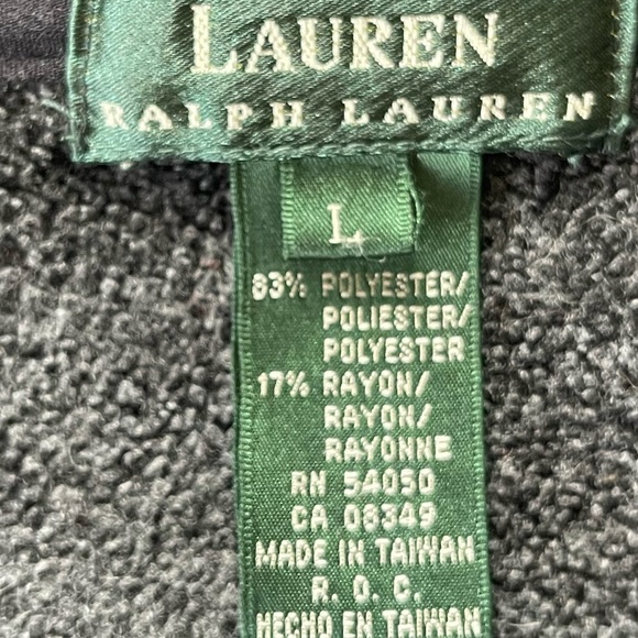 Lauren Ralph Lauren Zip Up Sweater Grey Large - Picture 4 of 4